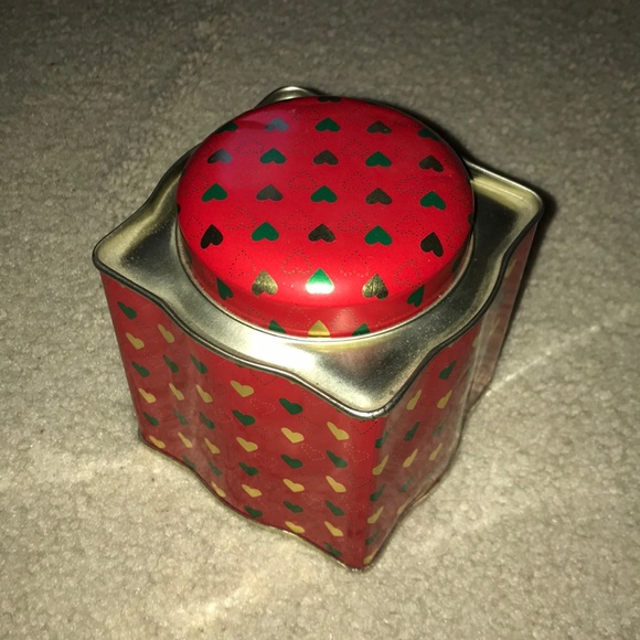 Vintage Other - Heart Pattern Tin Can